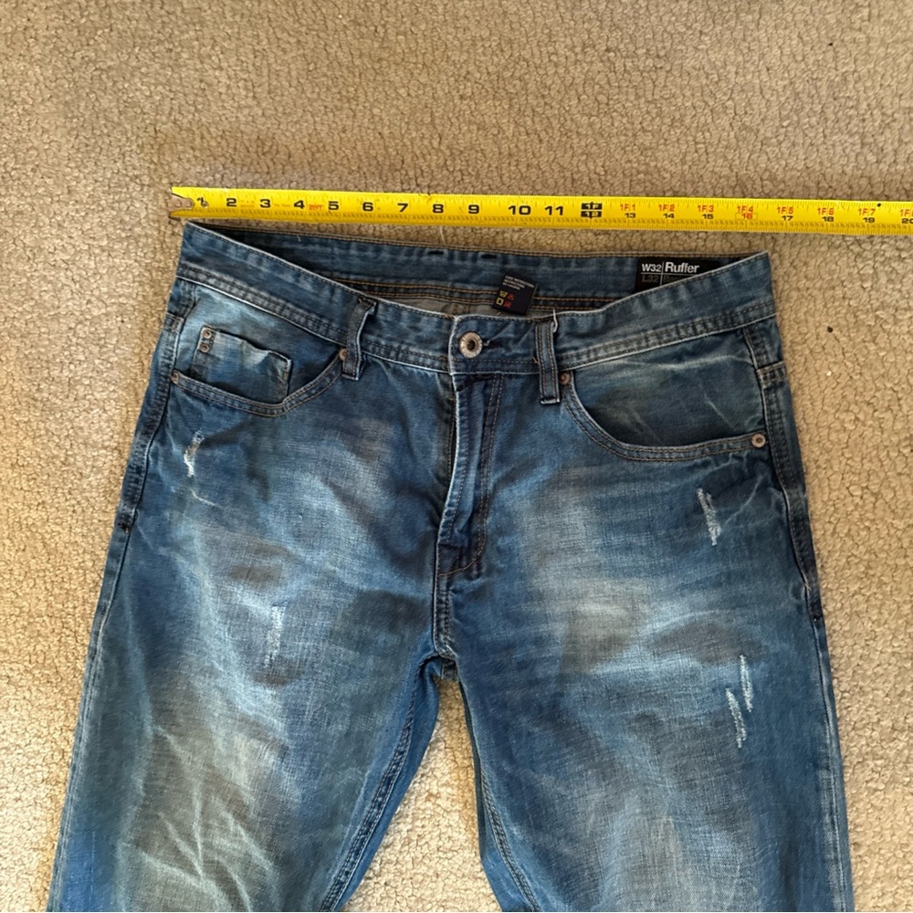 Buffalo David Bitton BDB Denim Blue Jeans Ruffler Basic | 32Wx32L - Picture 9 of 12